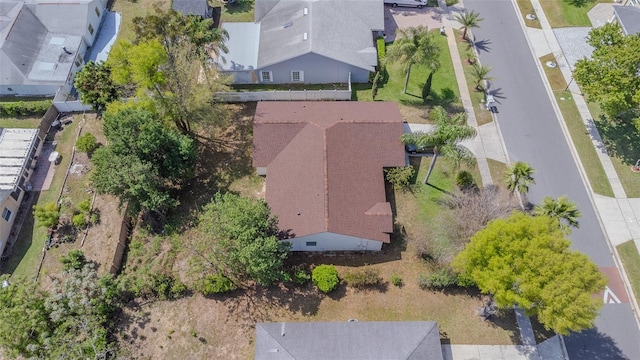 aerial view with a residential view