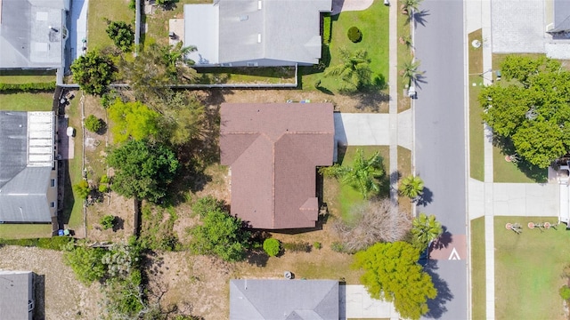 aerial view with a residential view