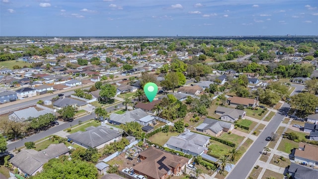 drone / aerial view with a residential view