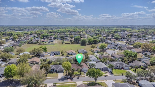 drone / aerial view with a residential view