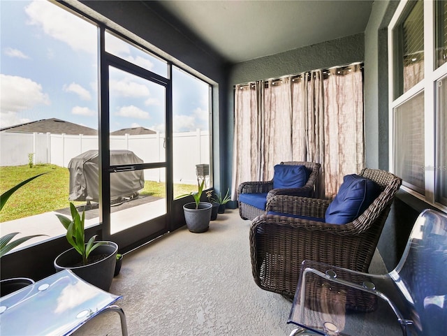 view of sunroom / solarium