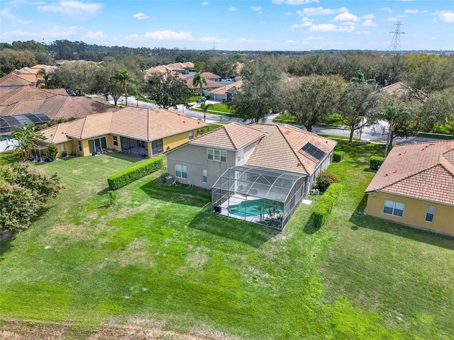 aerial view featuring a residential view