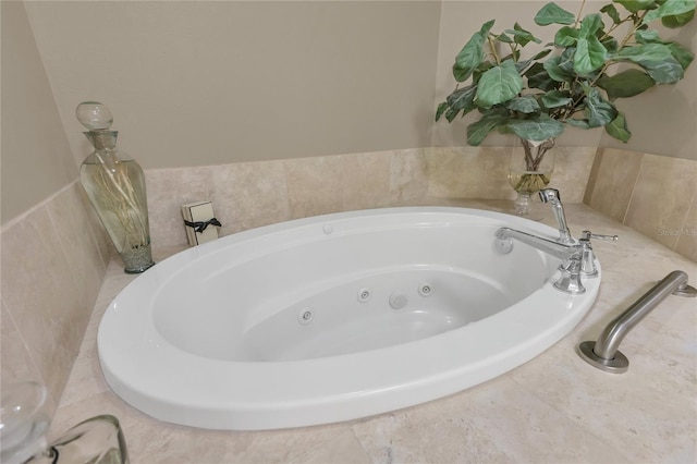 room details featuring a bathing tub