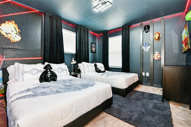 3373 Lilac Way, Davenport, FL 33897 - carpeted bedroom with a textured ceiling