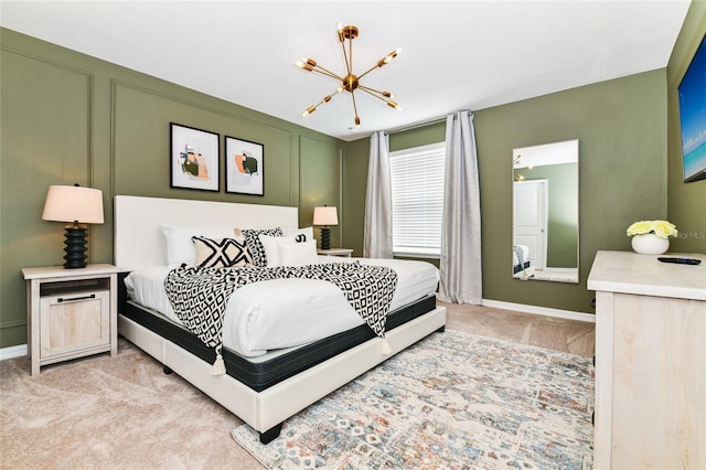 3373 Lilac Way, Davenport, FL 33897 - bedroom featuring light colored carpet and a chandelier