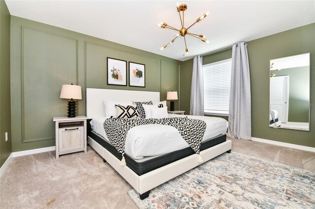 3373 Lilac Way, Davenport, FL 33897 - carpeted bedroom featuring a chandelier