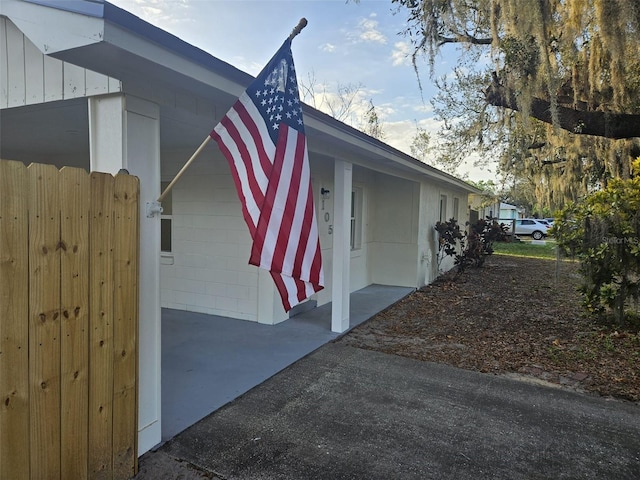 view of side of property