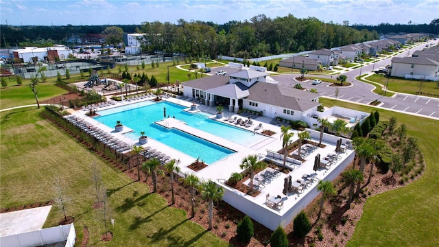 bird's eye view featuring a residential view