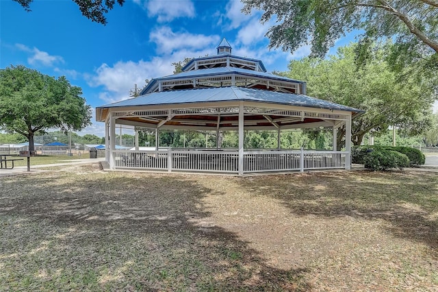 surrounding community with a gazebo