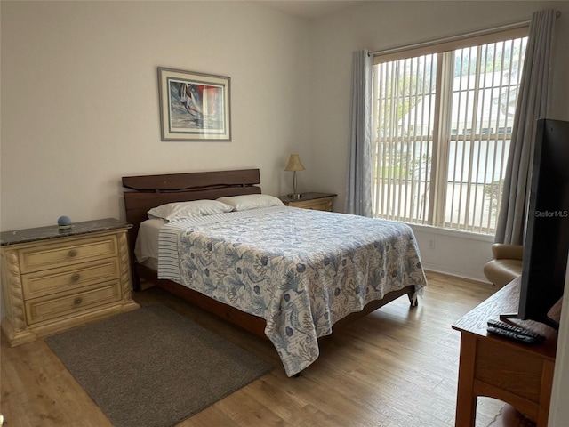 bedroom featuring light hardwood / wood-style floors