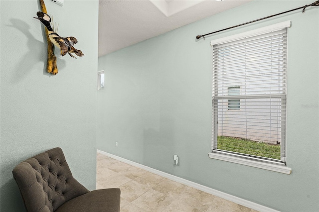 sitting room with baseboards