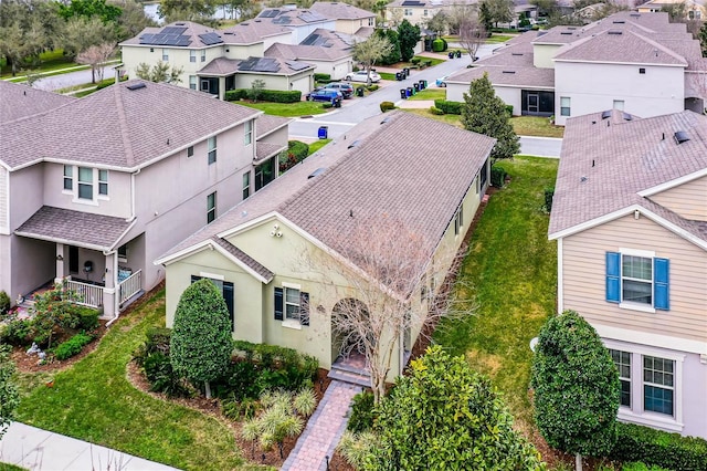 aerial view featuring a residential view