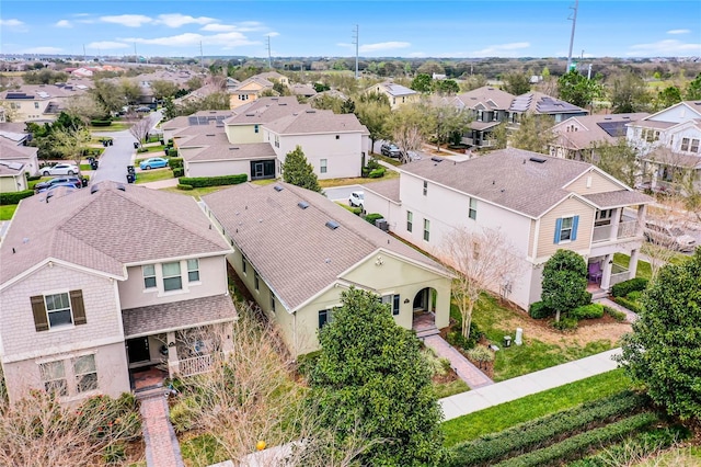 drone / aerial view featuring a residential view