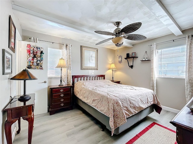 bedroom featuring light hardwood / wood-style floors