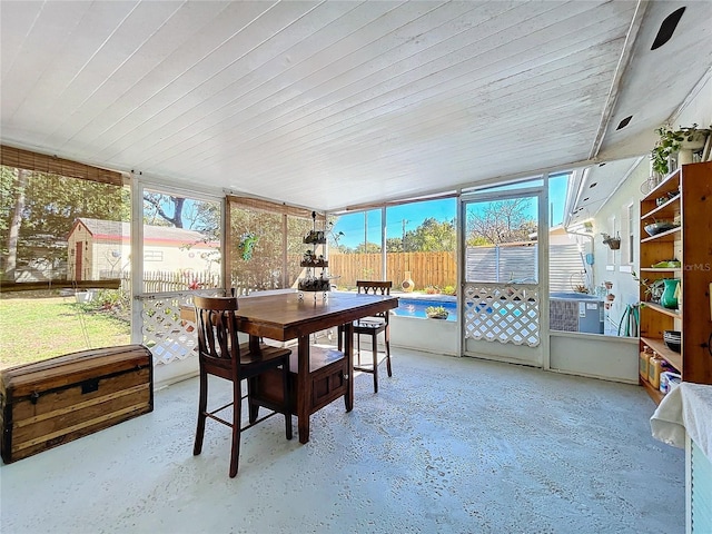 sunroom / solarium with plenty of natural light