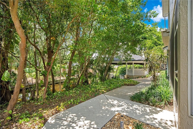 view of yard with a patio area