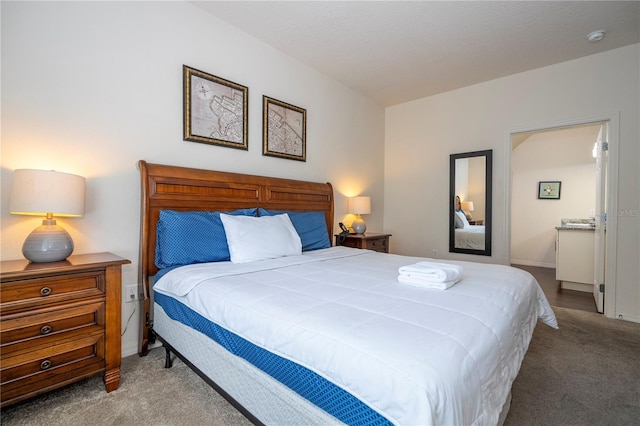 view of carpeted bedroom