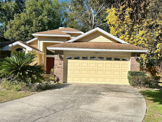 view of front of home featuring a garage