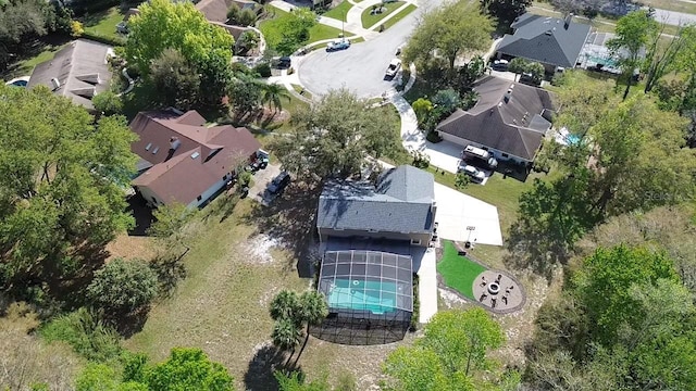 aerial view featuring a residential view