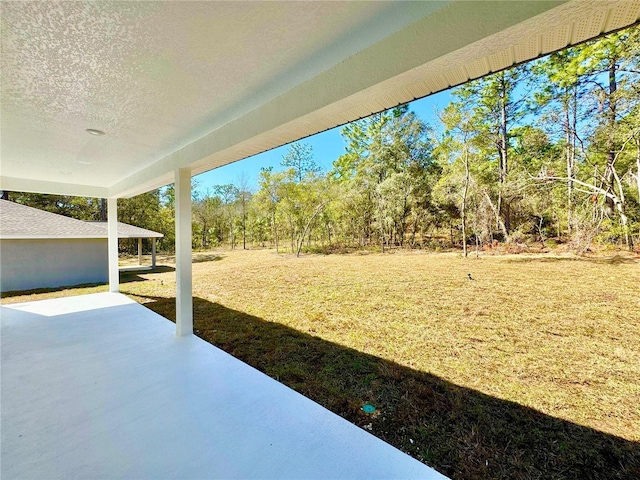 view of yard with a patio