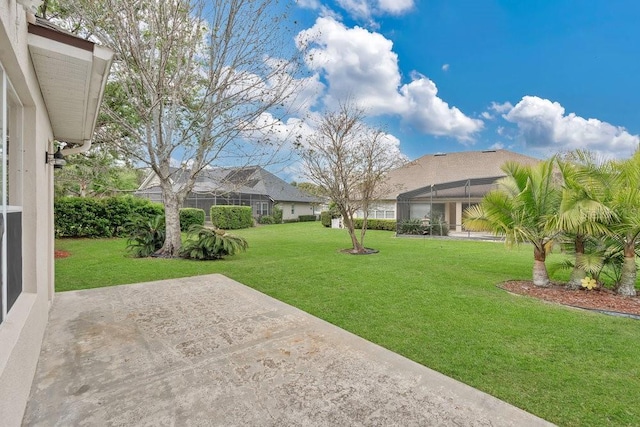 view of yard with a patio area