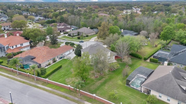 bird's eye view with a residential view