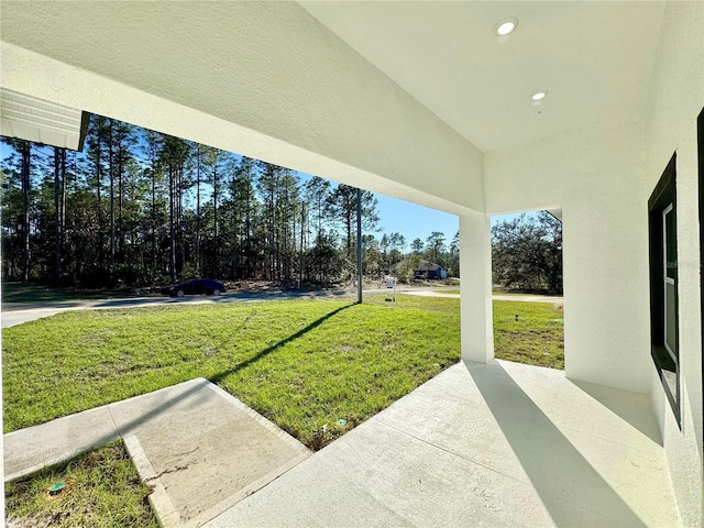 view of yard with a patio