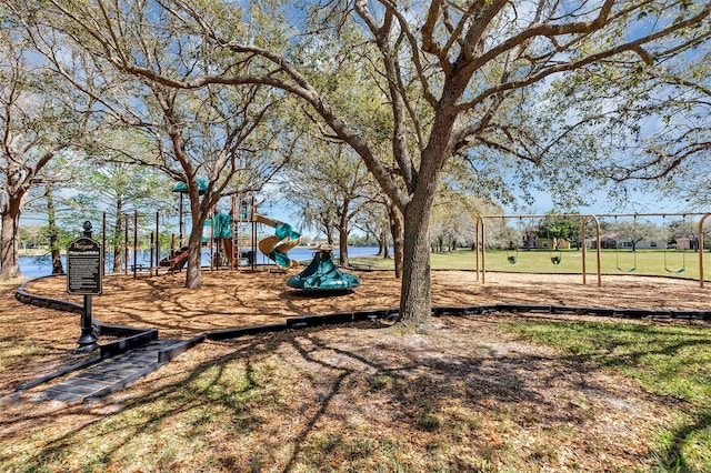 view of community jungle gym