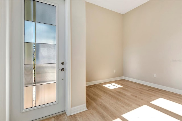 interior space with light wood-type flooring