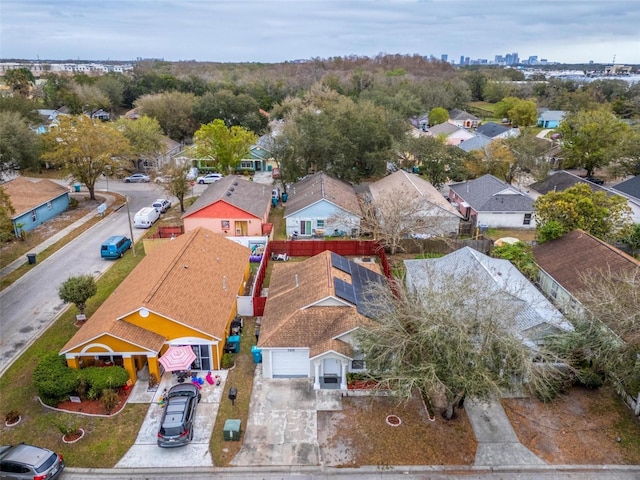 aerial view featuring a residential view