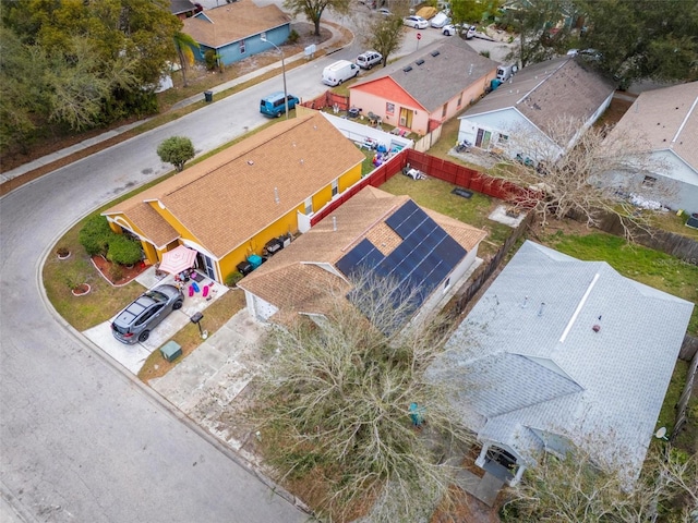 drone / aerial view with a residential view