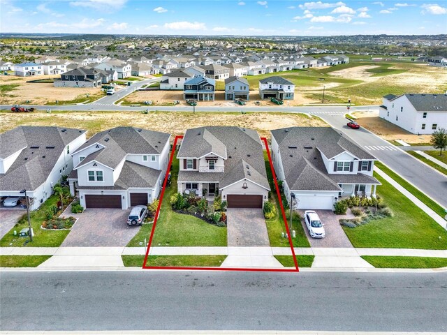 aerial view featuring a residential view