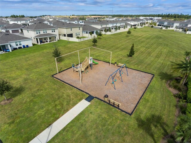 bird's eye view featuring a residential view