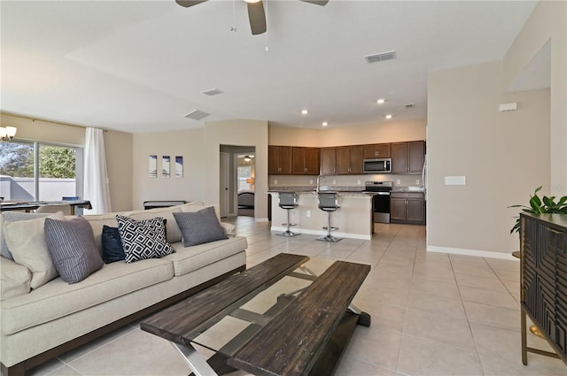 1546 Park Leah Cir, Apopka, FL 32712 - living area featuring light tile patterned floors and visible vents