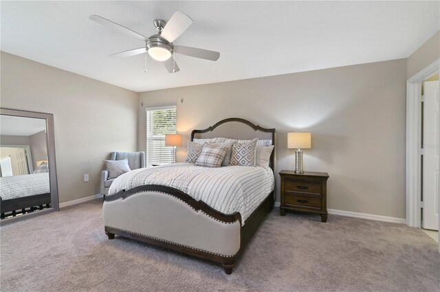 1546 Park Leah Cir, Apopka, FL 32712 - bedroom featuring light carpet, ceiling fan, and baseboards