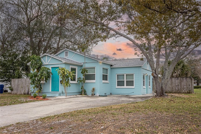 view of bungalow