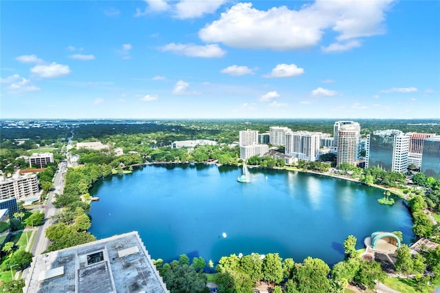 101 S Eola Dr Unit 1001, Orlando, FL 32801 - aerial view featuring a view of city and a water view