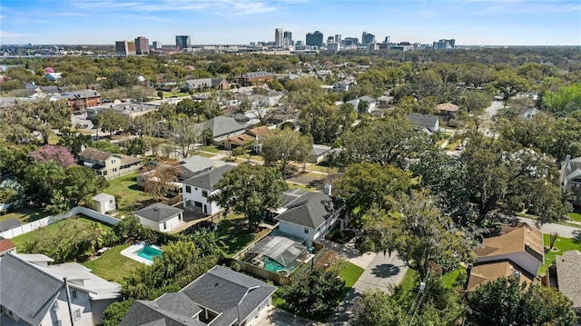 bird's eye view featuring a view of city