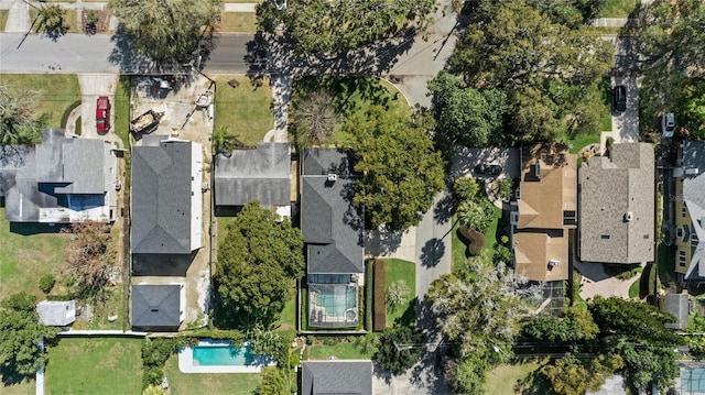 drone / aerial view with a residential view