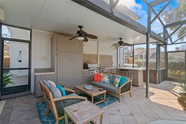 view of sunroom / solarium