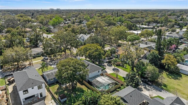 drone / aerial view with a residential view