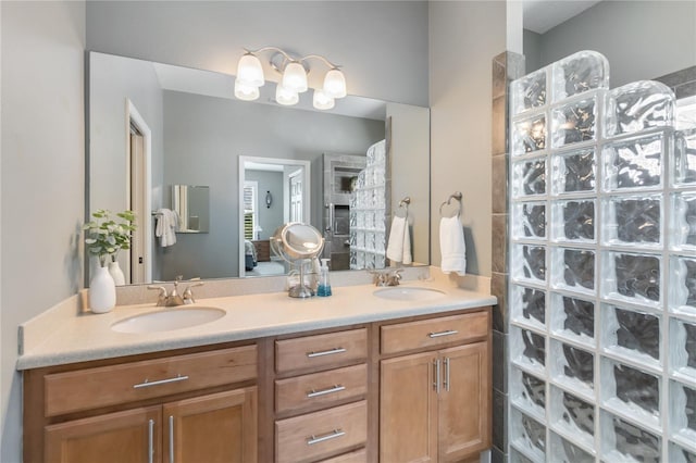 bathroom with vanity