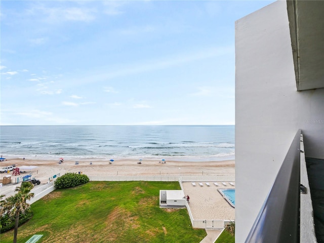 property view of water with a view of the beach