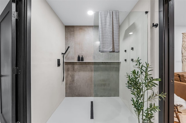 bathroom with walk in shower