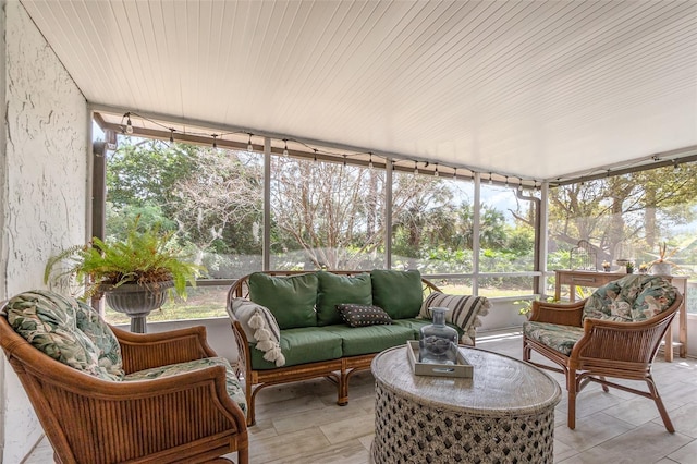 view of sunroom