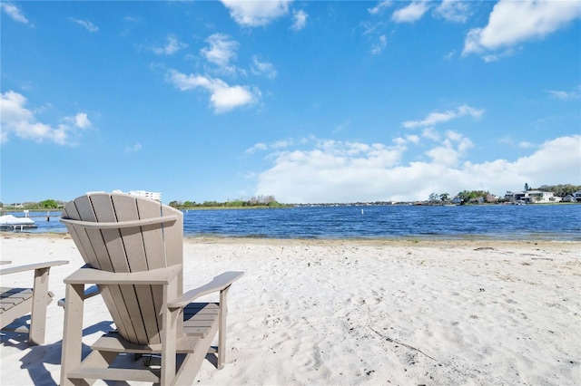 water view with a beach view