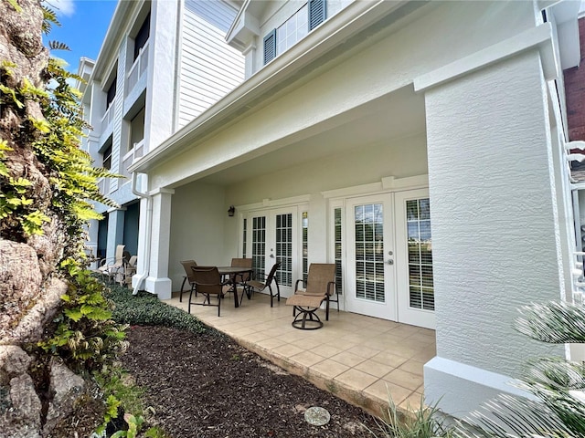 view of patio / terrace featuring french doors