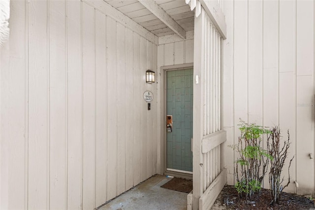 view of doorway to property