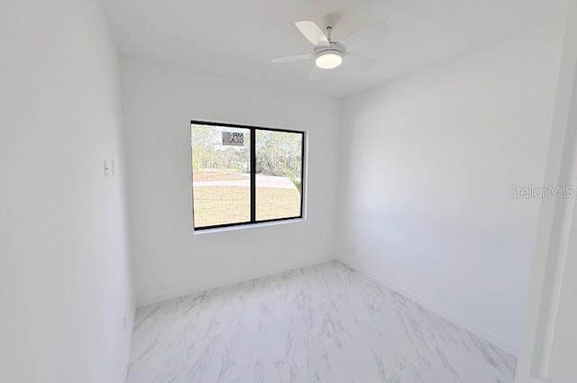 empty room with ceiling fan