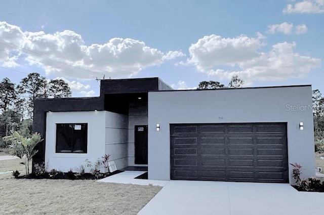 modern home with a garage